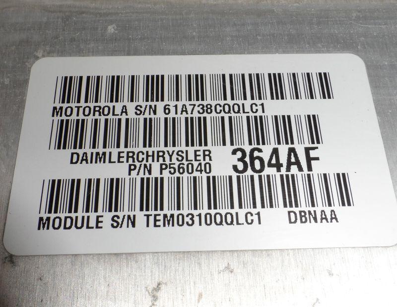 2000 DODGE Durango 4.7L Engine Module P56040364AF (F3), US $54.00, image 3