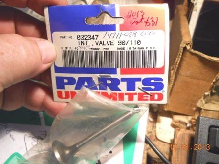 Honda intake valve ct/atc 90/110