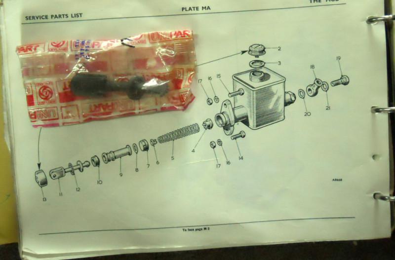 Purchase NOS Single Line Brake Master Cylinder Push Rod 17H7985. MGB