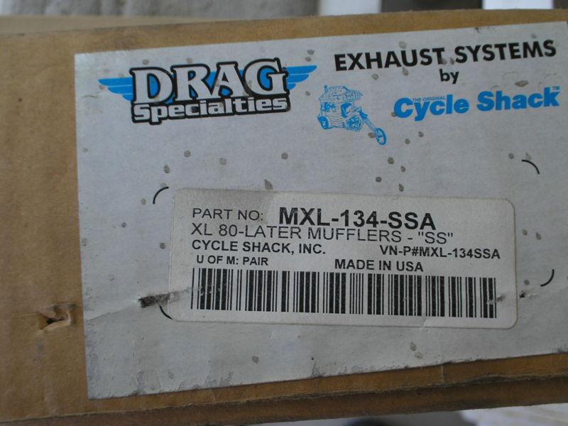 Xl 80-later mufflers ss new in the box