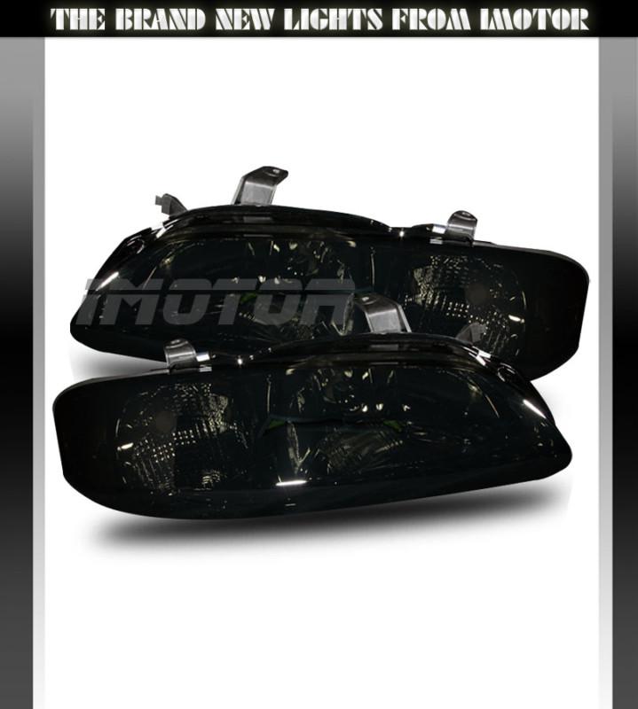 00-03 nissan sentra 4dr jdm smoke aftermarket crystal clear headlights pair new