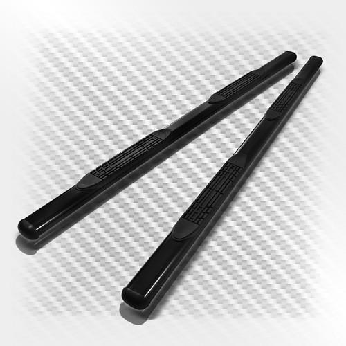 4" oval side step nerf bars running boards 05-13 frontier crew cab black