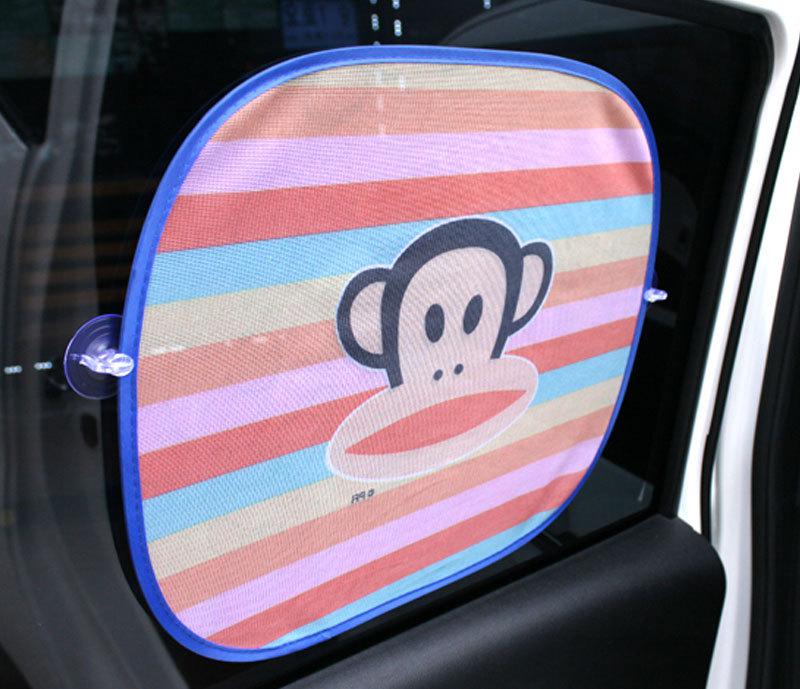 Paul frank car side sun shade window screen visor mesh shield 1set(2pcs) rainbow