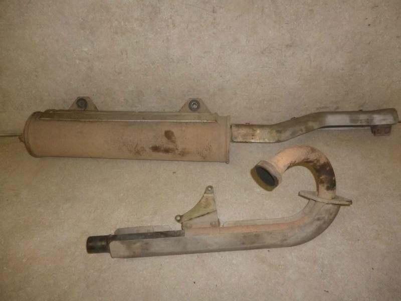 07 2007 yamaha grizzly 450 4x4 exhaust header pipe can muffler stock oem #1111