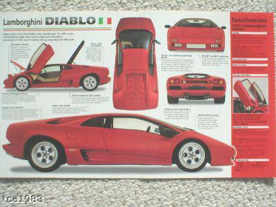1990 / 1991 / 1992 lamborghini diablo imp brochure