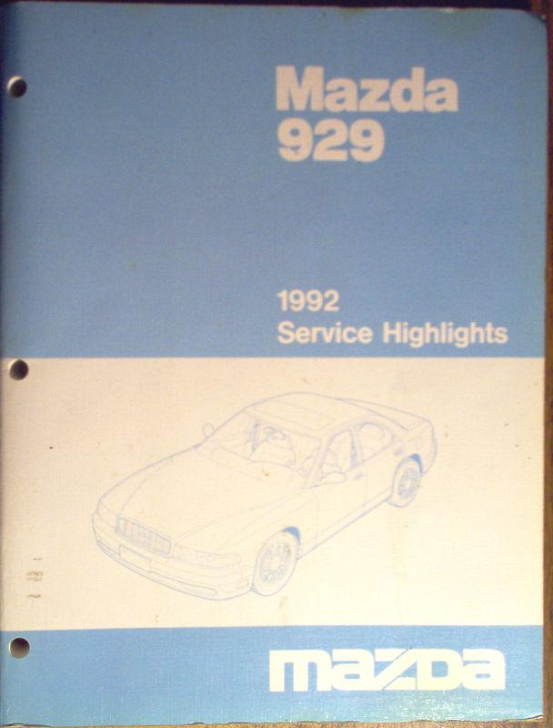 1992 mazda 929 shop repair service highlights manual 92 oem