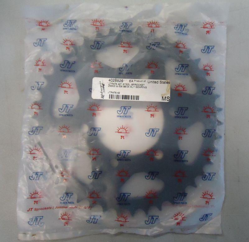 Jt 42 tooth rear sprocket jtr478-42t steel for 1999-04 kawasaki zx600 & 636