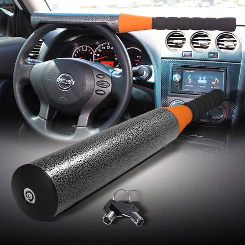 Baseball bat style anti-theft security top mount 23" steering wheel lock+key