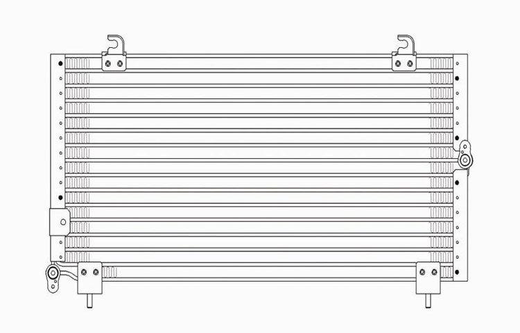 Replacement condenser serpentine type 95-96 1995-1996 toyota tercel 8846016340
