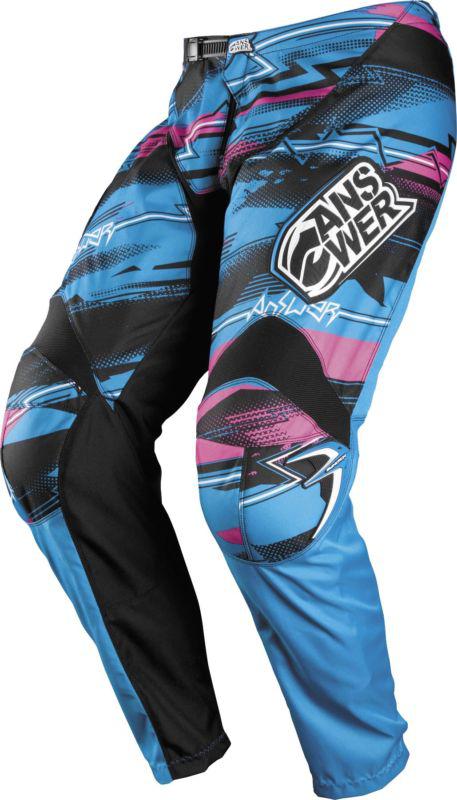 Answer a12 syncron motocross motorcycle pants pink blue size 36