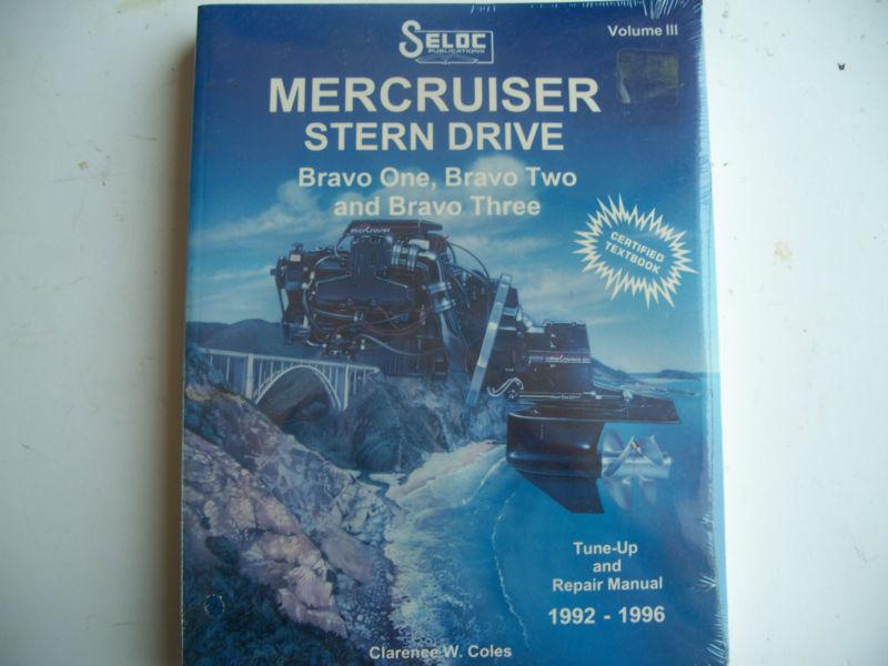  mercruiser stern drive bravo one two three 1992 - 1996 service manul by seloc 