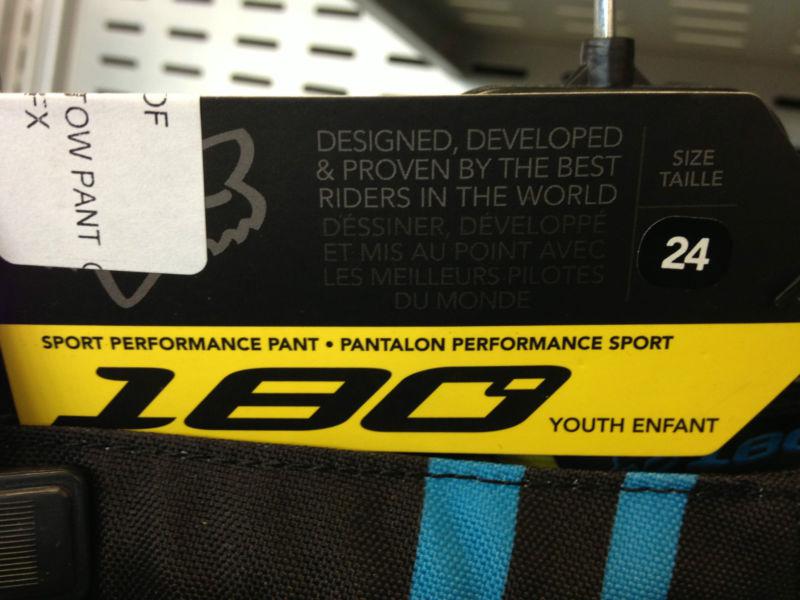 FOX 180 YOUTH UNDERTOW PANTS SIZE 24, US $60.95, image 2