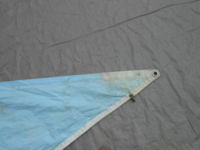 4631 pretty light blue hank-on sailboat jibsail  luff=28' 1"