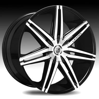 Lexani johnson 2  24" wheels tires black chrome dodge ram 1500 durango dakota