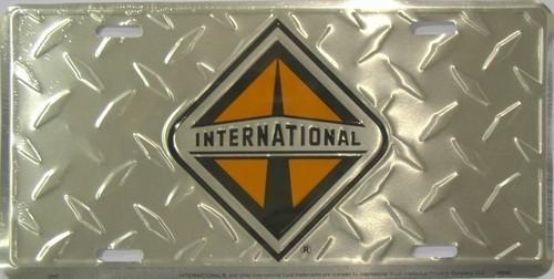 International diamond plate license plate