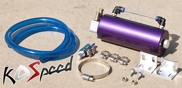 Universal billet aluminum 750ml racing oil catch tank/can/reservoir round purple