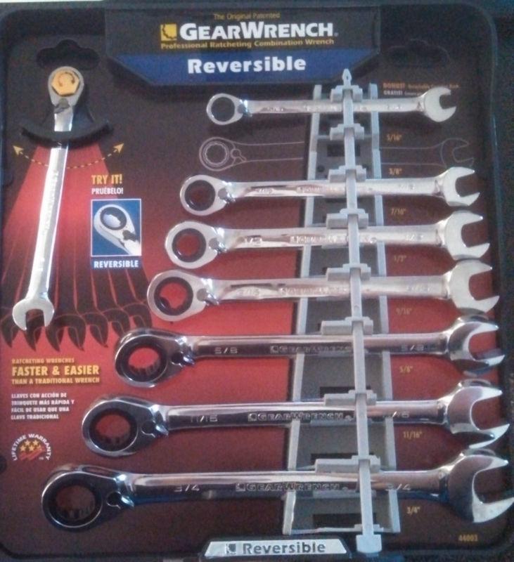 Gearwrench reversible ratcheting wrench set standard sae inch 8 pc. 44003