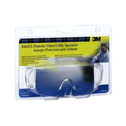3m protective eyewear clear frame & lens visitor specs 37101