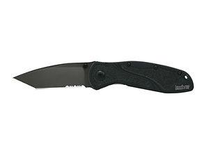 Kai u.s.a ltd 1670tblkstx-clam pac blur tanto tip serrated knife