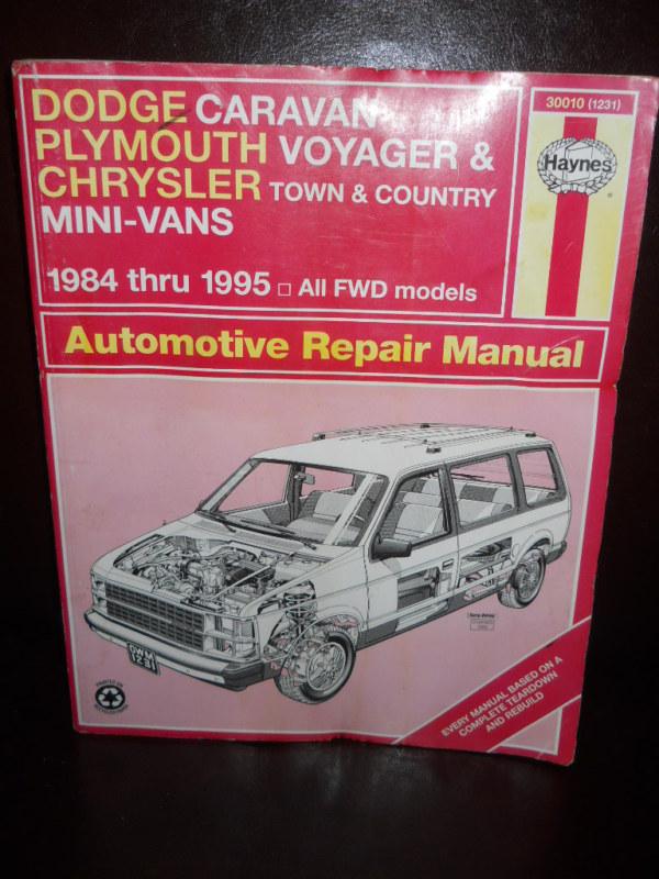 Haynes 1984-1995 dodge caravan plymouth voyager chrysler town & country manual