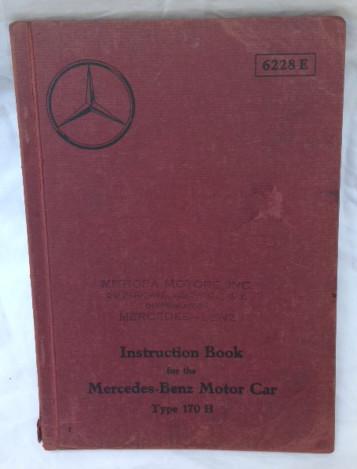 1936 mercedes type 170h instruction book owners manual