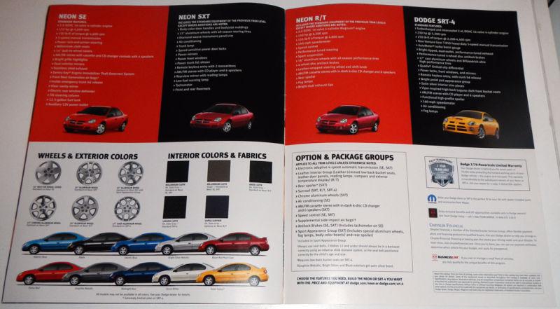 2004 DODGE NEON BROCHURE, US $6.99, image 10