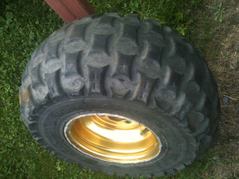 Buy yamaha warrior rear wheel rim tire aluminum blaster banshee gold