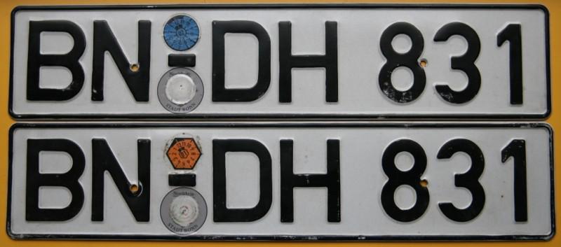 Classic german license plate pair audi volkswagen volvo beetle bus golf jetta