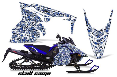 Amr racing yamaha viper graphic kit snowmobile sled wrap decal 13-14 skull camo