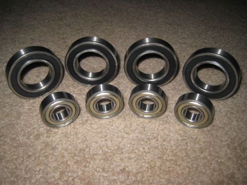 Lot of 8 quarter midget bearings (4) 1 1/4&#034; sealed rear axle &amp; (4) 5/8&#034; front
