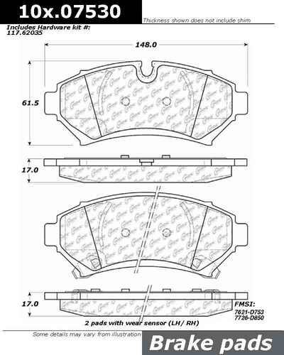 Centric 106.07530 brake pad or shoe, front