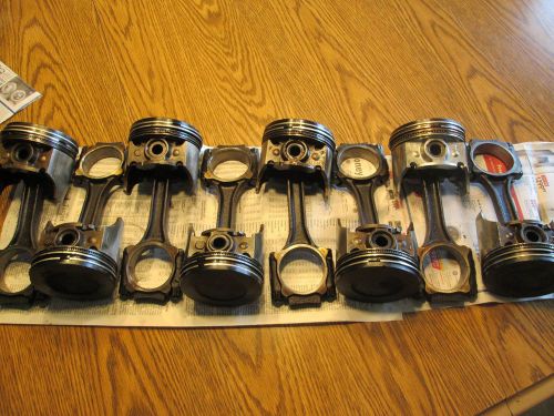 8 stock oldsmobile olds 330 pistons and rods 10.25 to 1 high compression std siz
