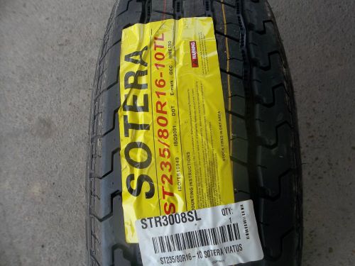 Four st235/80r16 sotera viatus 10 ply tubeless camper,trailer tires load range e