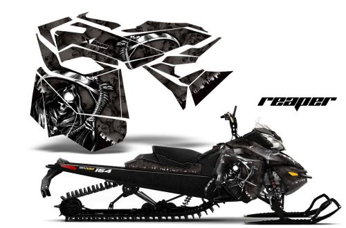 Ski doo rev xm graphic kit amr racing snowmobile sled wrap decal reaper blk 2013