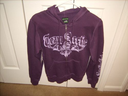Arctic cat women's hoodie sweatshirt team arctic full-zip size small - purple