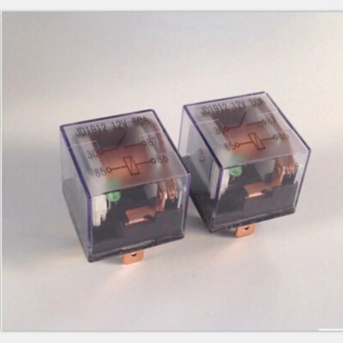 10pcs 4 pins waterproof 12v 80a transparent shell relay car relay with led