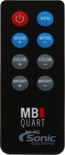 Mb quart n1-rc wireless led-light remote for select mb quart marine speakers
