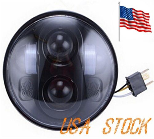 Black 5-3/4" led headlight 5.75'' daymaker motorcycle projector lamp for harley