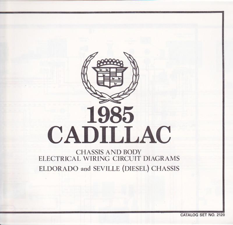 Nos 1985 cadillac eldorado &  seville (diesel) body wiring circuit diagrams