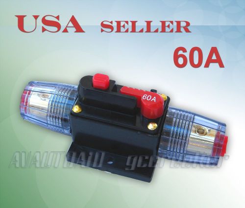 60a car audio inline circuit breaker fuse for 12v system protection