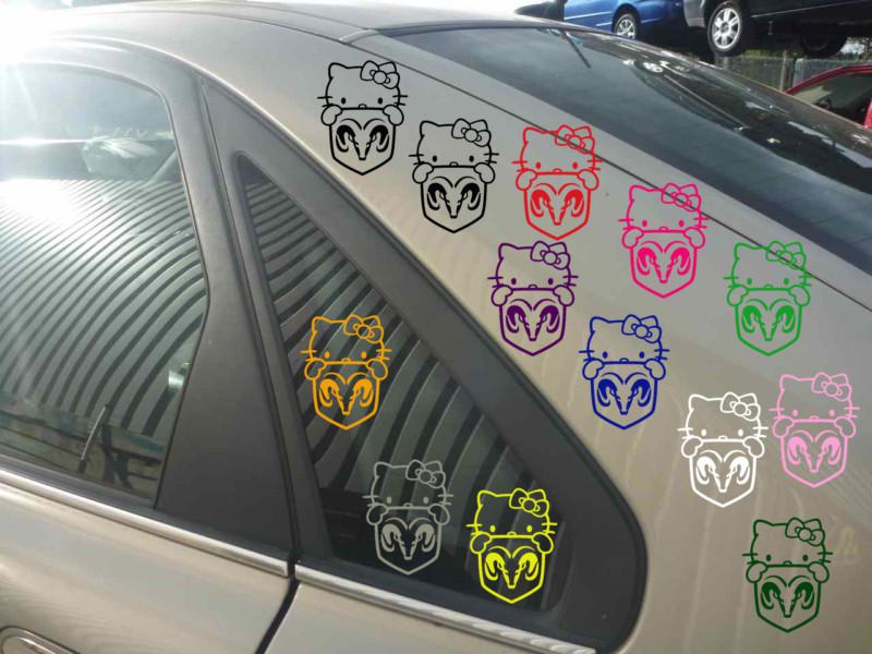 hello kitty dodge decal hello kitty dodge car window sticker dodge decal sticker, US $6.50, image 2