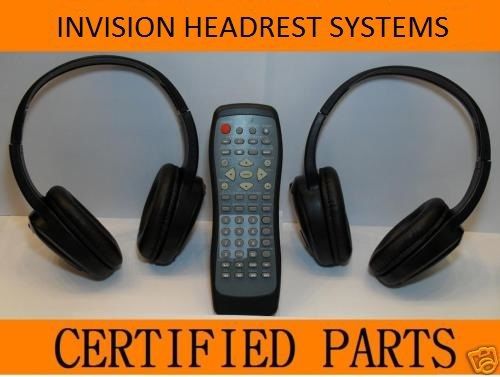 2 headphones headsets dvd remote for invision headrest systems 2006-2013