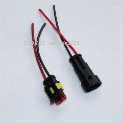 10sets 2pin waterproof electrical cable wire connector plug car truck motorcycle