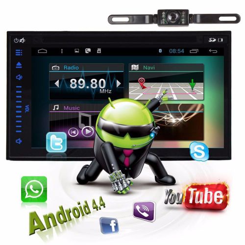 7"double 2din android4.4 dual-core car gps stereo cd/dvd player wifi 3g bt radio