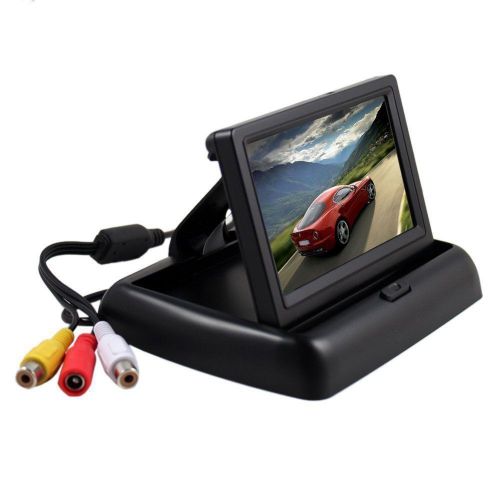 Foldable 4.3&#034; anti-glare lcd tft reverse rear view monitor camera display screen