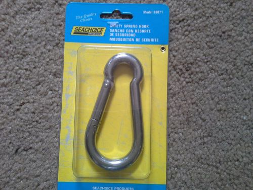 Safety spring hook 3/8" x 4" stainless steel seachoice 36871