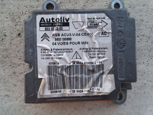 Berlingo/partner autoliv airbag control unit 9653190880 rgb acu3-v-04-cem00