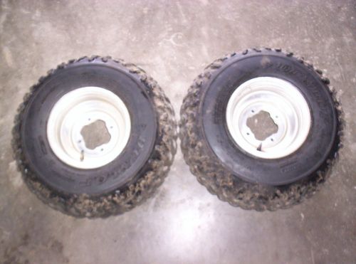 01 yamaha raptor 660 rear tires wheels rims 22x10-9 dunlop kt775b 10416