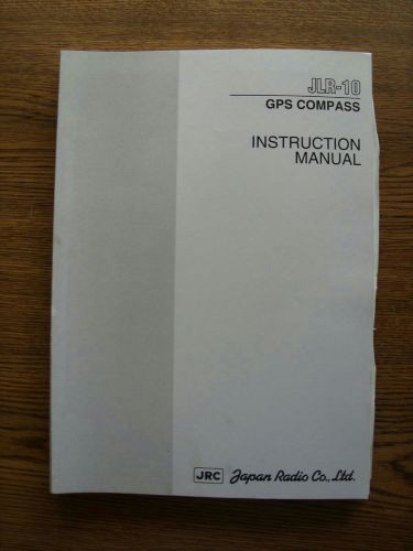 Jrc japan radio co soft cover jlr-10 gps compass instruction manual