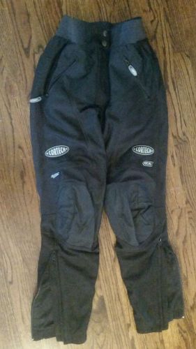 Woman's cortech tour master gx air black motorcycle pants size m 10/12 - euc